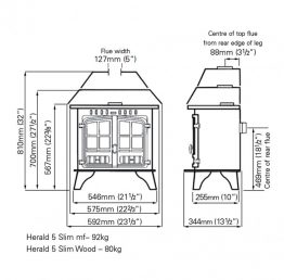 Hunter Herald 5 Slimline Multi-Fuel Stove
